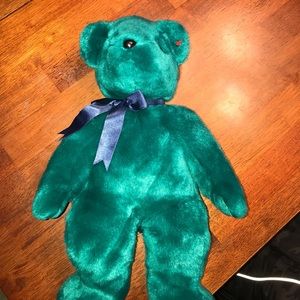 TY teddy bear, great collectible, green